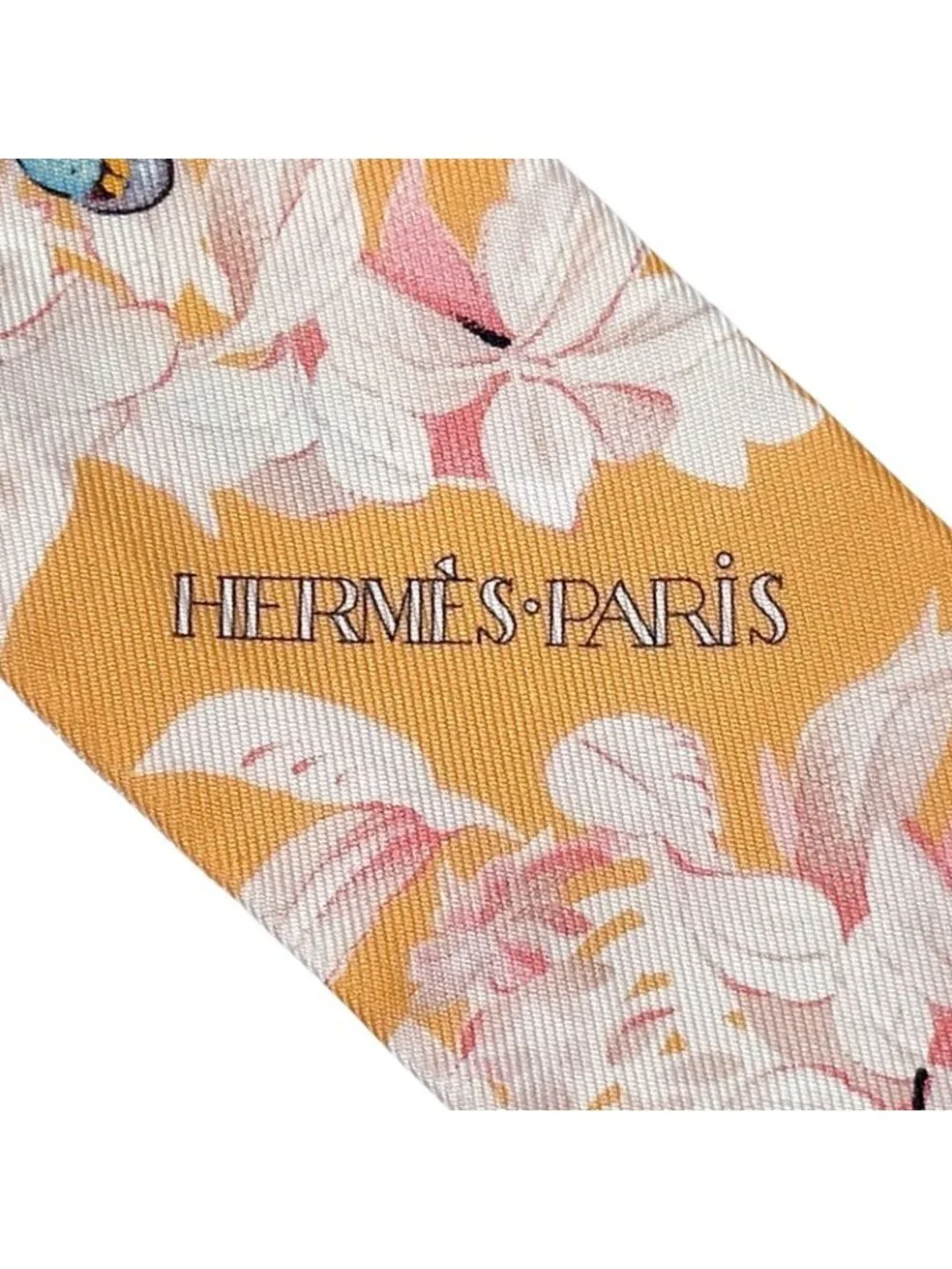 Hermes Scarf Equateur Silk Apricot Cream Multicolor Orange